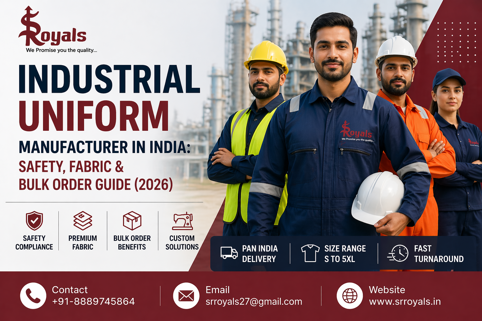 Industrial Uniform Manufacturer in India: Safety, Fabric & Bulk Order Guide (2026)