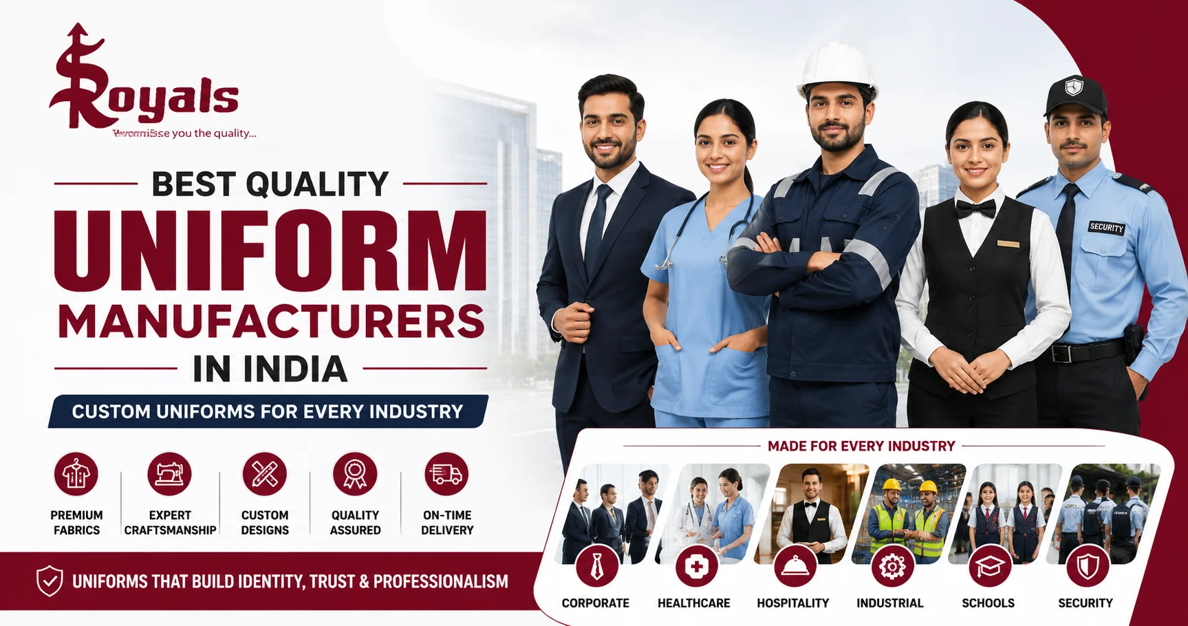 Best Quality Uniform Manufacturers in India – Custom Uniforms for Every Industry
